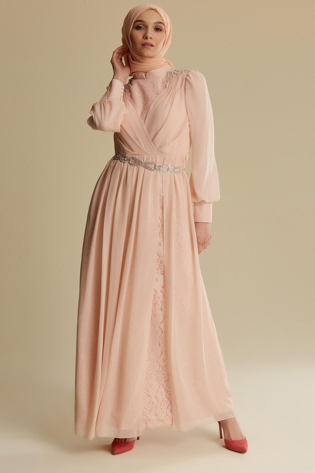 Women's Belted Evening Dress