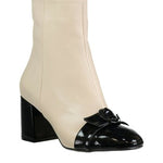 Women's Beige Heeled Boot