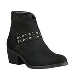 Women's Buckle Black Suede Boot
