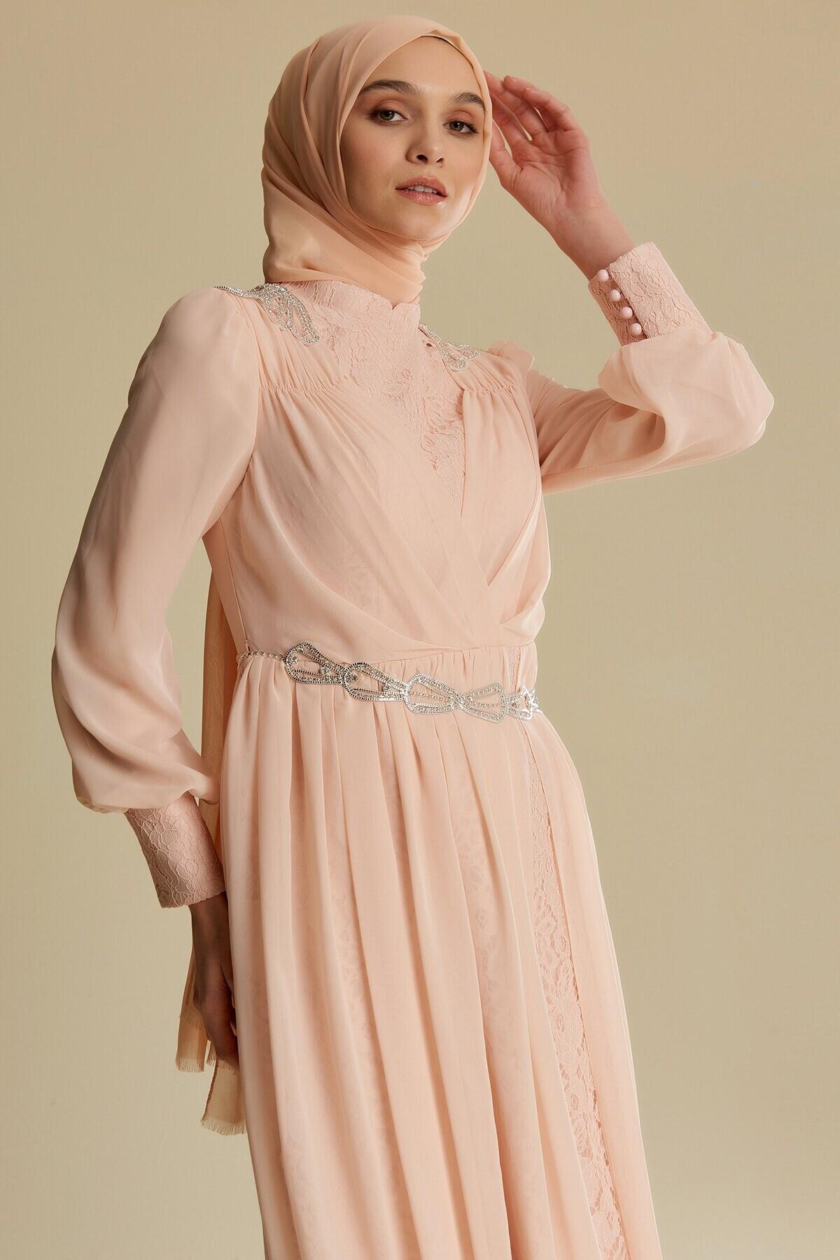 Women's Belted Evening Dress