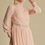 Women's Belted Evening Dress