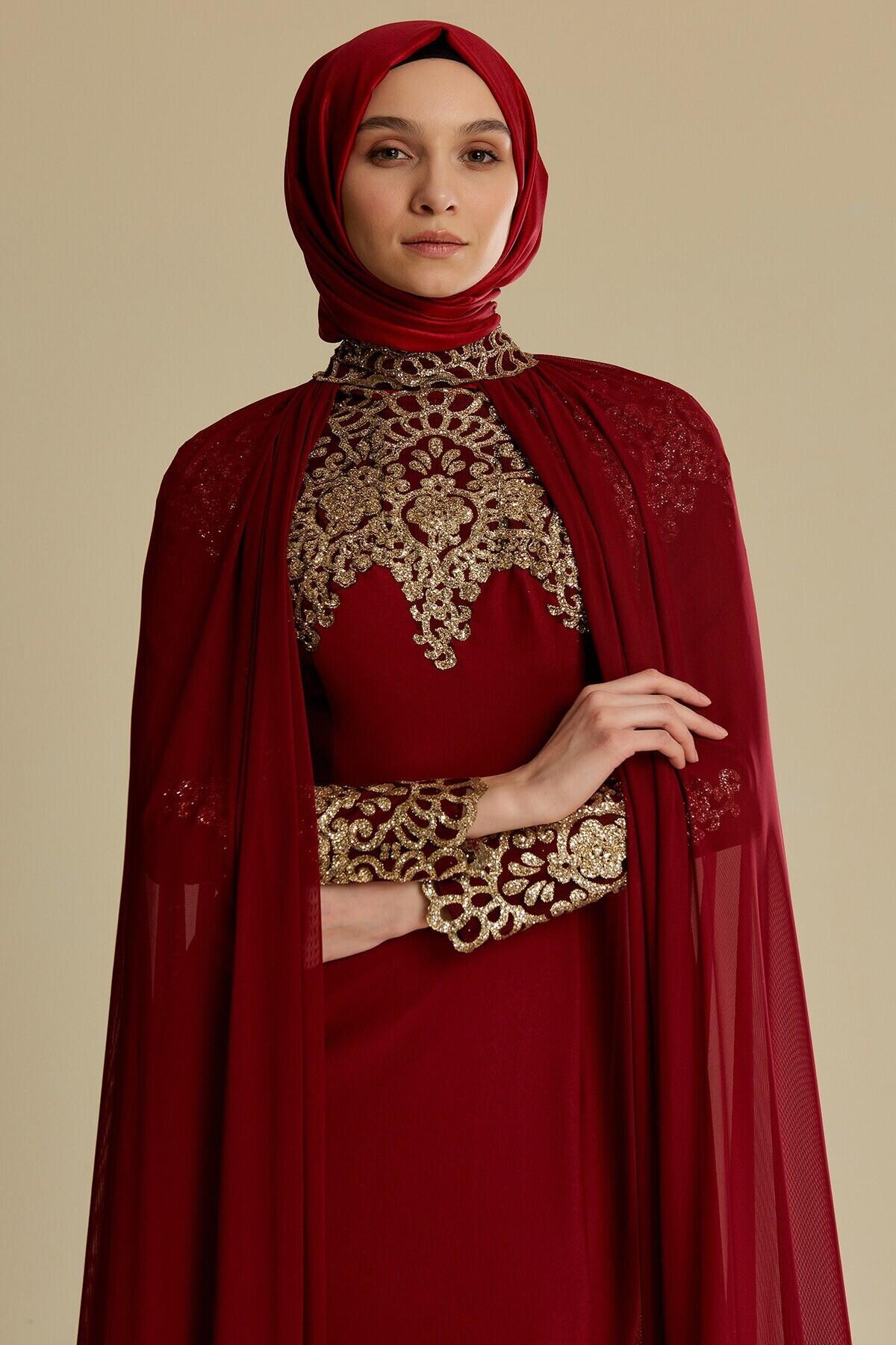 Women's Tulle Detail Evening Dress