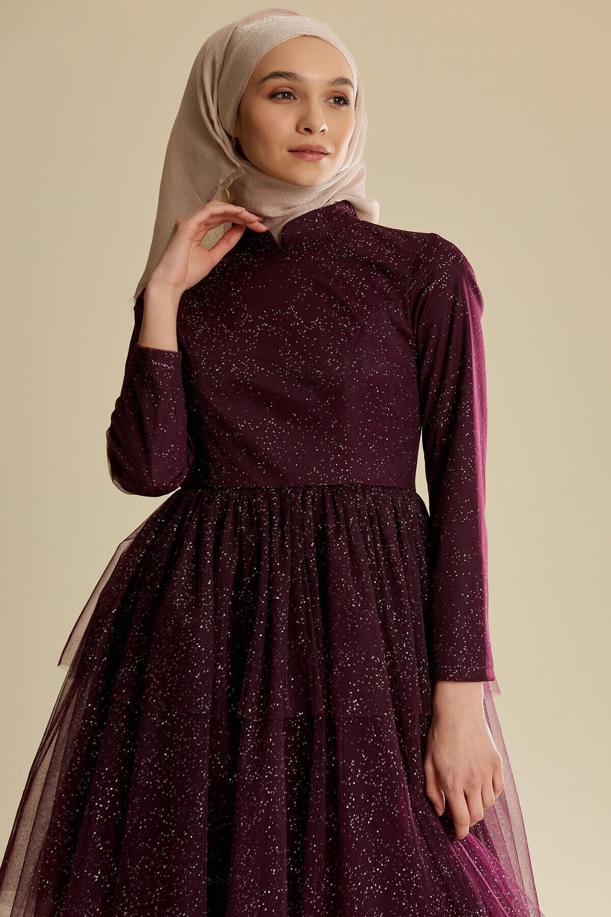 Women's Dotted Long Evening Dress