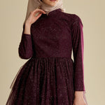 Women's Dotted Long Evening Dress