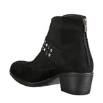 Women's Buckle Black Suede Boot