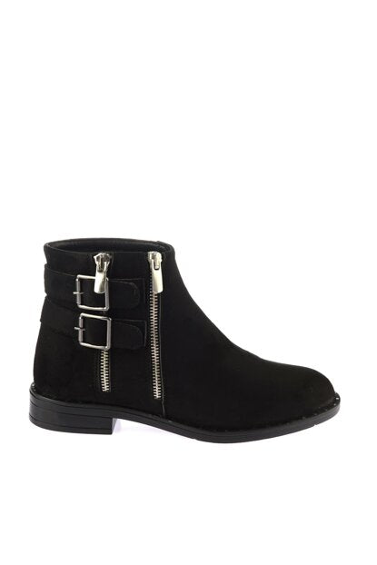 Women's Buckle Black Boot