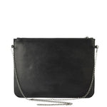 Women's Chain Strap Snake Pattern Black Bag