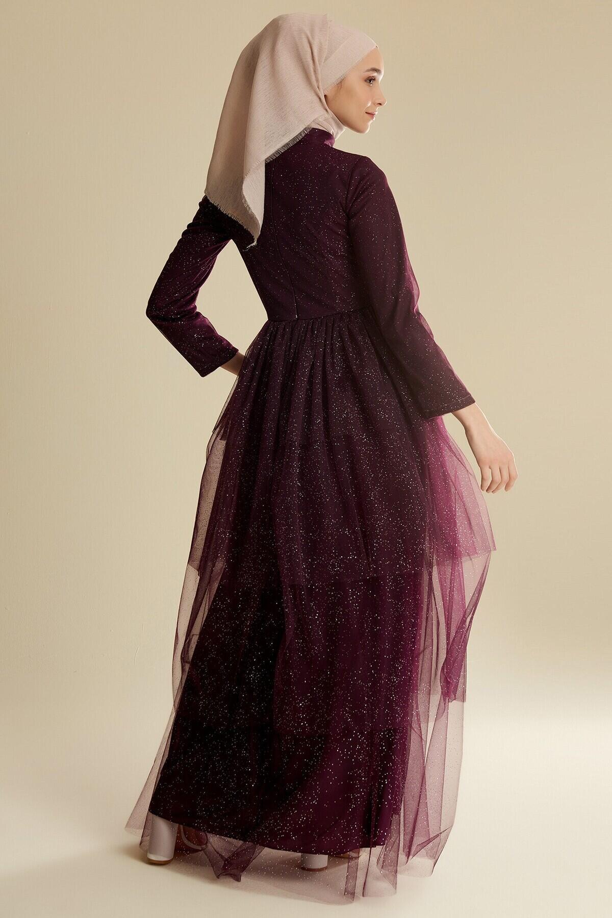 Women's Dotted Long Evening Dress