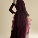 Women's Dotted Long Evening Dress