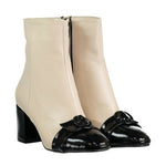 Women's Beige Heeled Boot