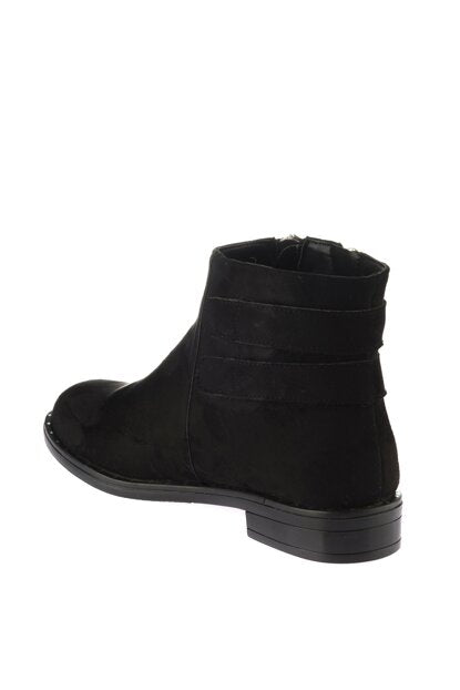 Women's Buckle Black Boot