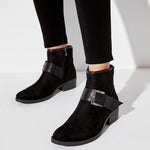 Women's Black Suede Boots