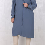 Women's Oversize Frill Indigo Shirt