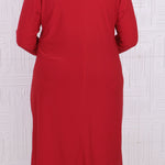 Women's Oversize Sequin Detail Red Tunic