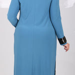 Women's Oversize Sequin Detail Blue Tunic