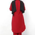 Women's Pocket Claret Red Modest Tunic & Pants Set