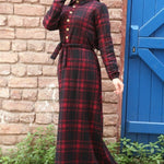 Women's Plaid Pattern Long Dress