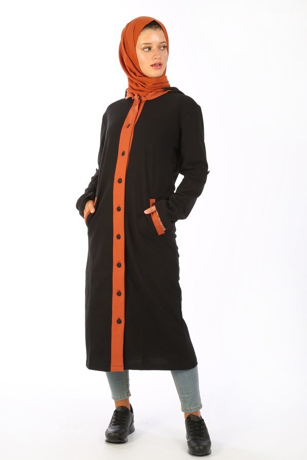 Women's Button Black Tunic