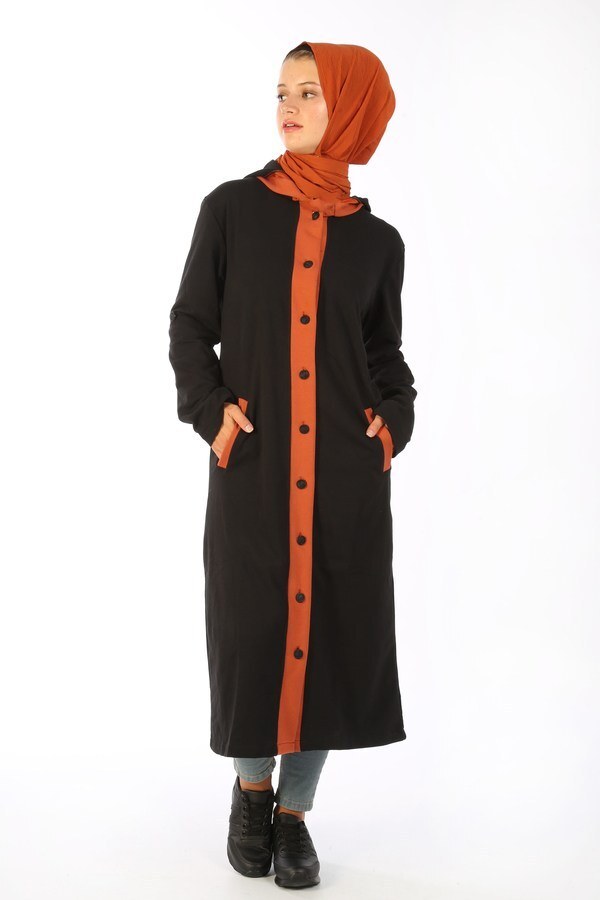 Women's Button Black Tunic