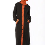 Women's Button Black Tunic