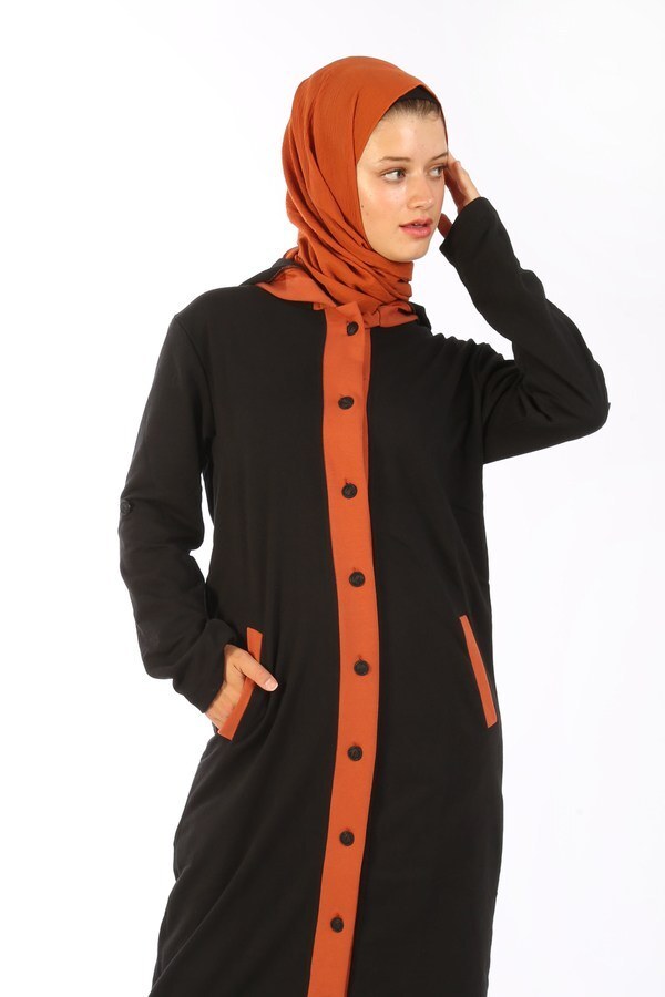 Women's Button Black Tunic