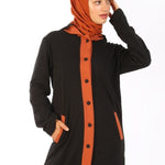 Women's Button Black Tunic