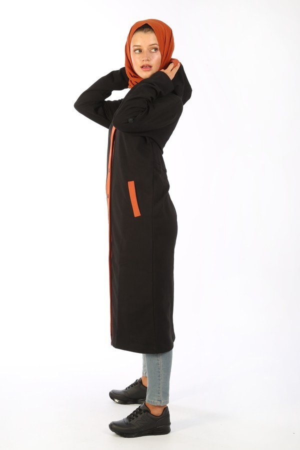 Women's Button Black Tunic