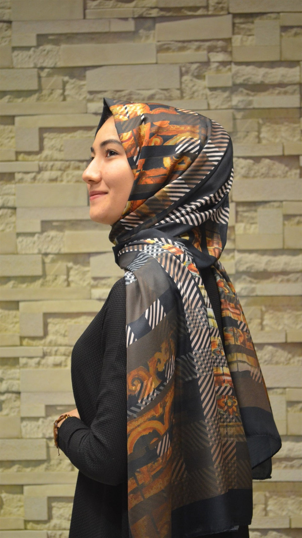 Women's Patterned Silk Shawl