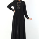 Women's Embroidered Black Modest Abaya