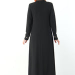 Women's Embroidered Black Modest Abaya