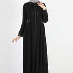 Women's Oversize Embroidered Black Abaya