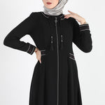 Women's Oversize Embroidered Black Abaya
