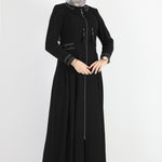 Women's Oversize Embroidered Black Abaya