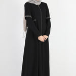 Women's Gem Detail Black Modest Abaya